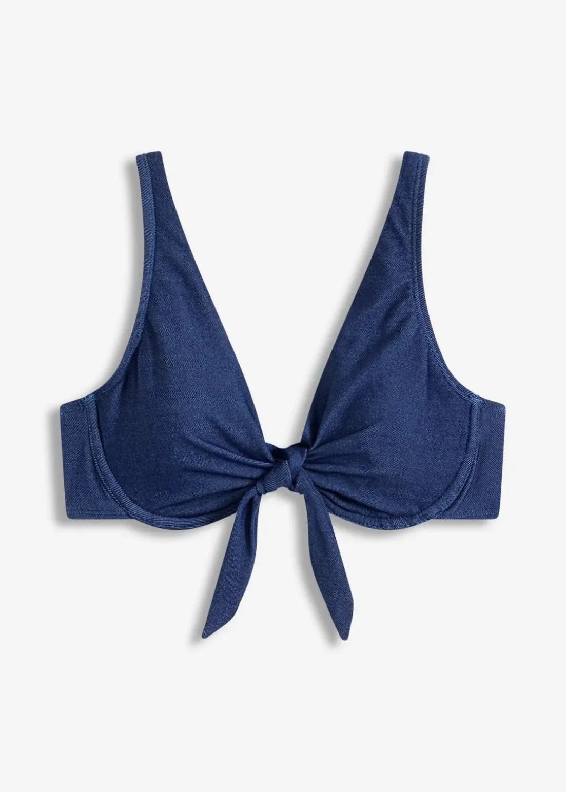 Bügel Bikini Oberteil in Jeansoptik
