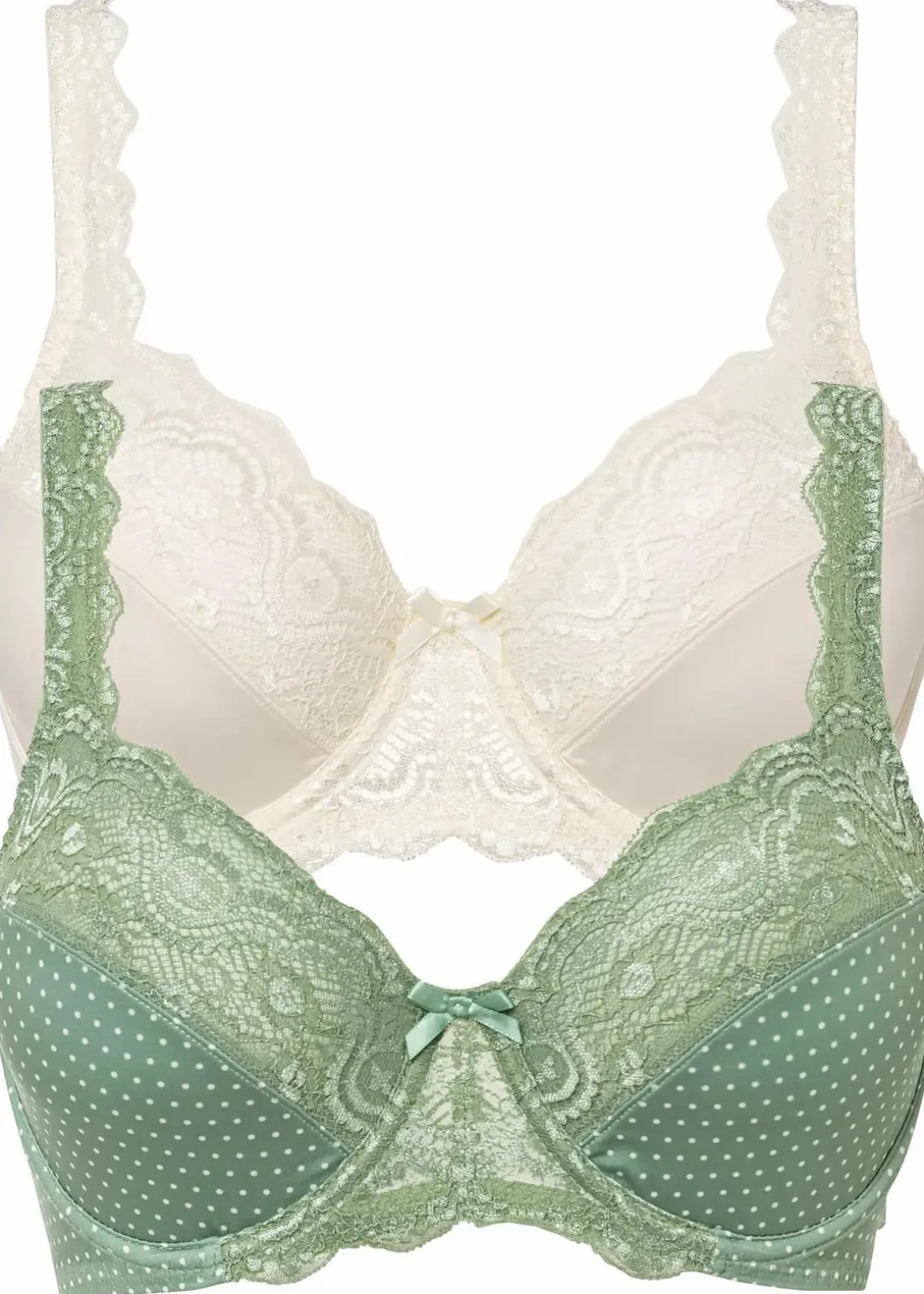 Bügel-BH mit zarter Spitze (2er Pack)