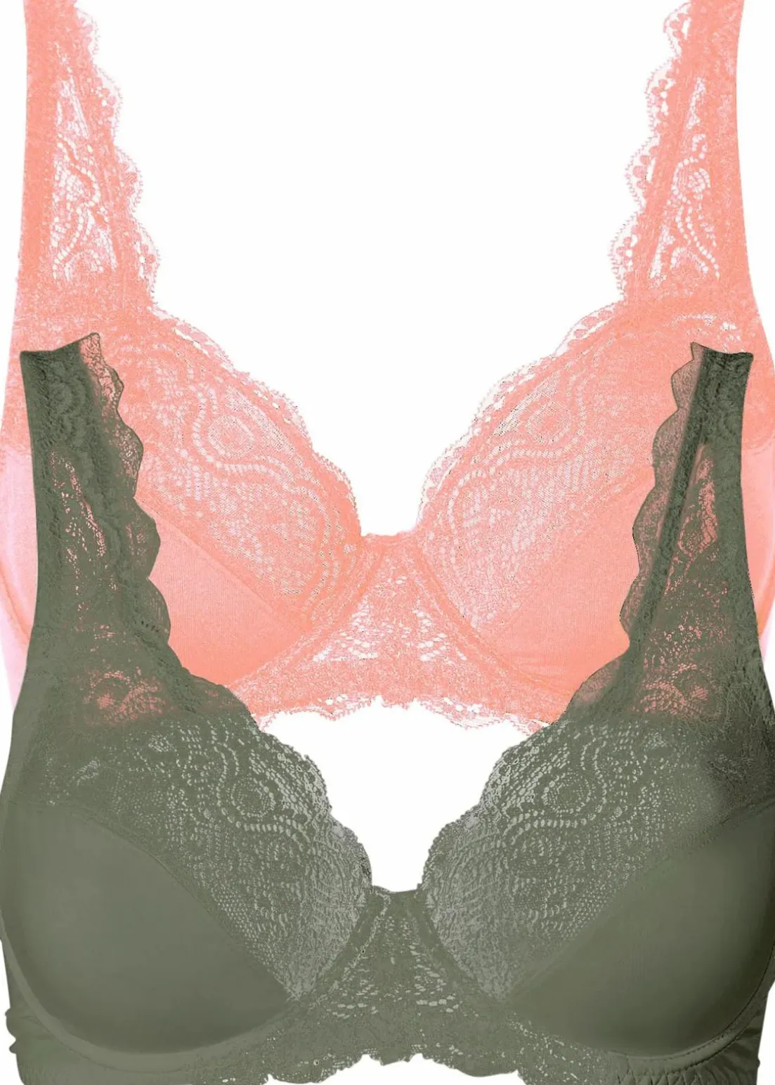 Bügel-BH mit zarter Spitze (2er Pack)