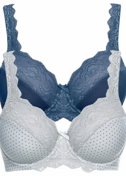 Bügel-BH mit zarter Spitze (2er Pack)