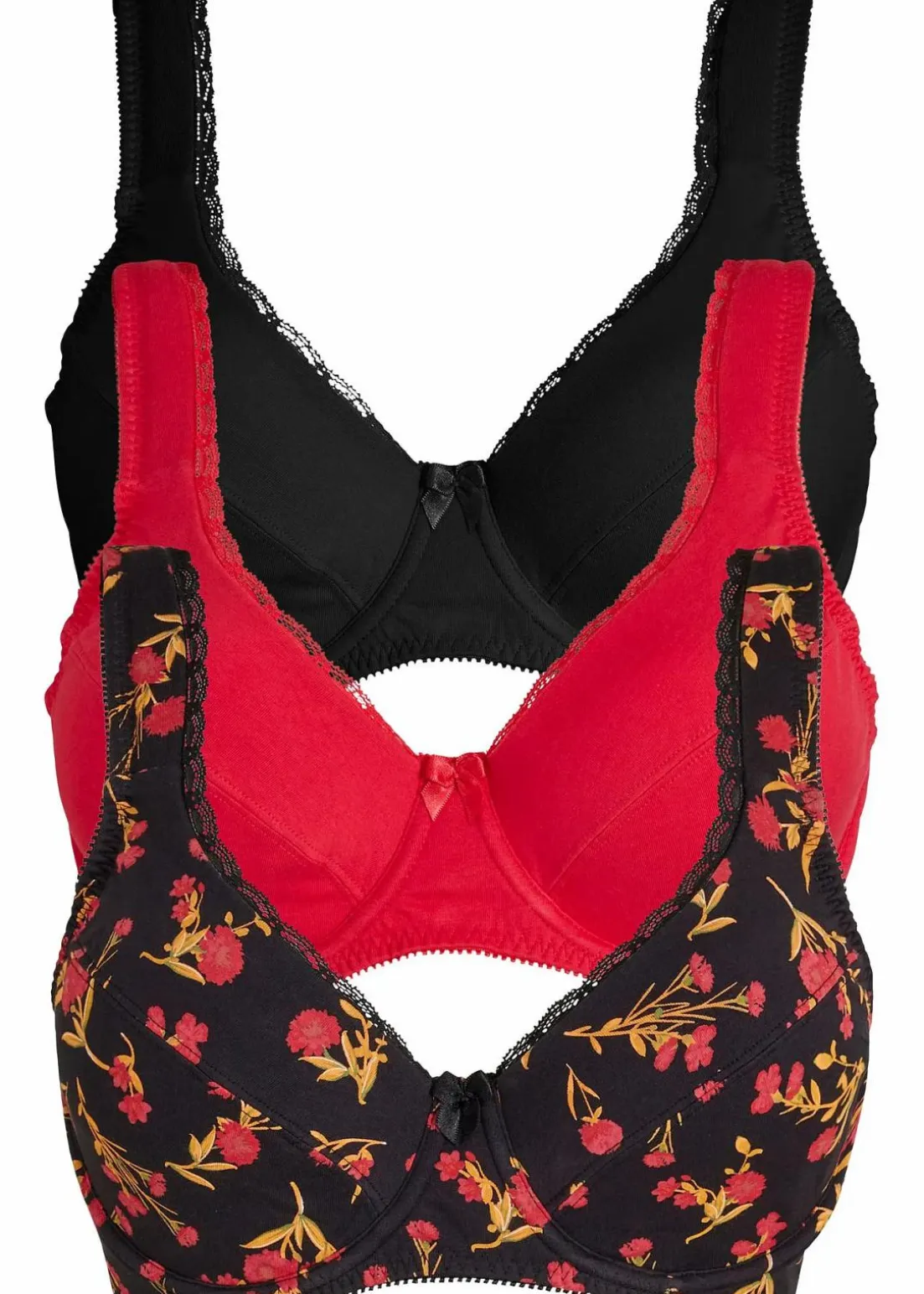 BH mit Bügel aus Bio-Baumwolle (3er Pack)