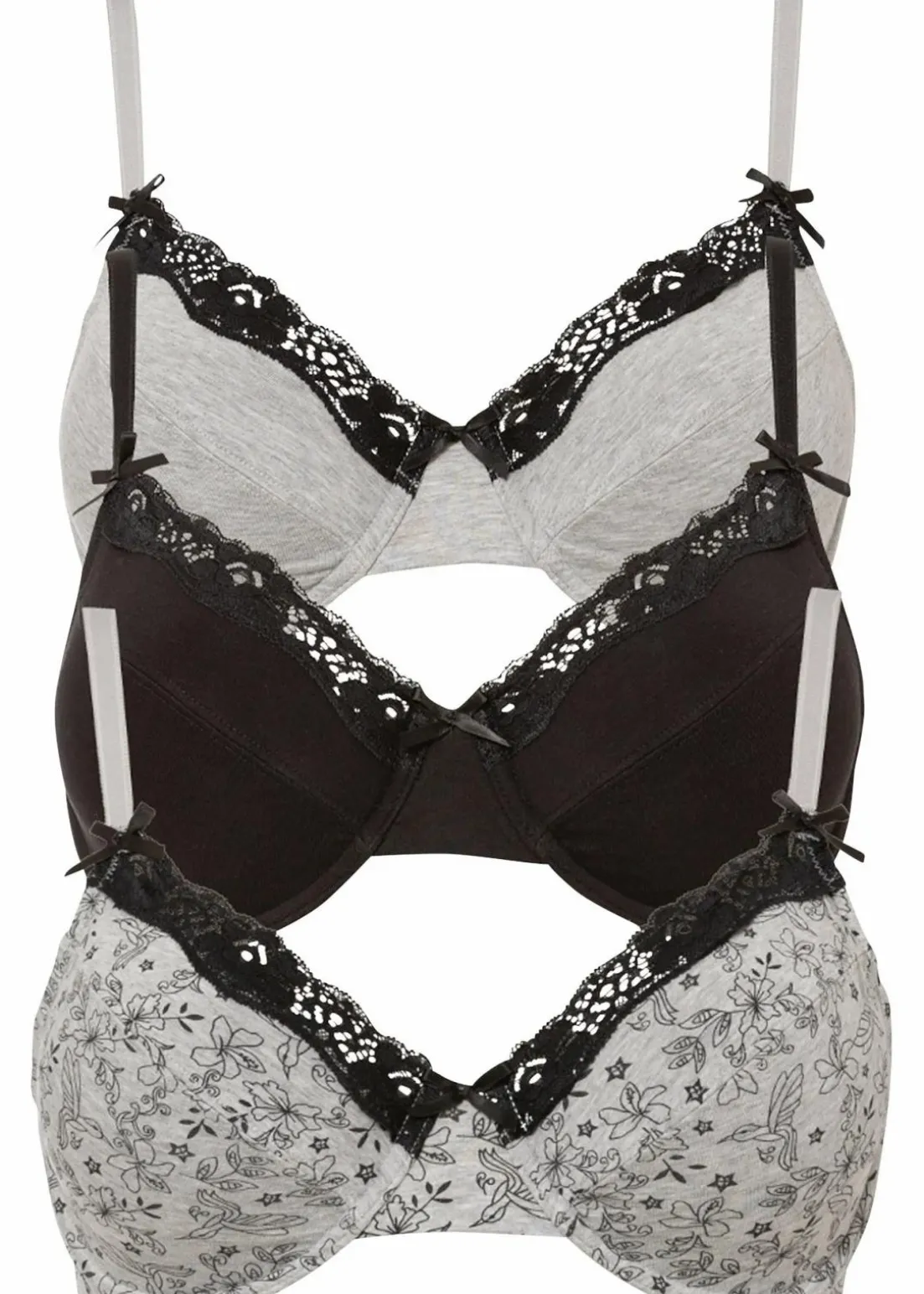 BH mit Bügel mit Bio-Baumwolle (3er Pack)