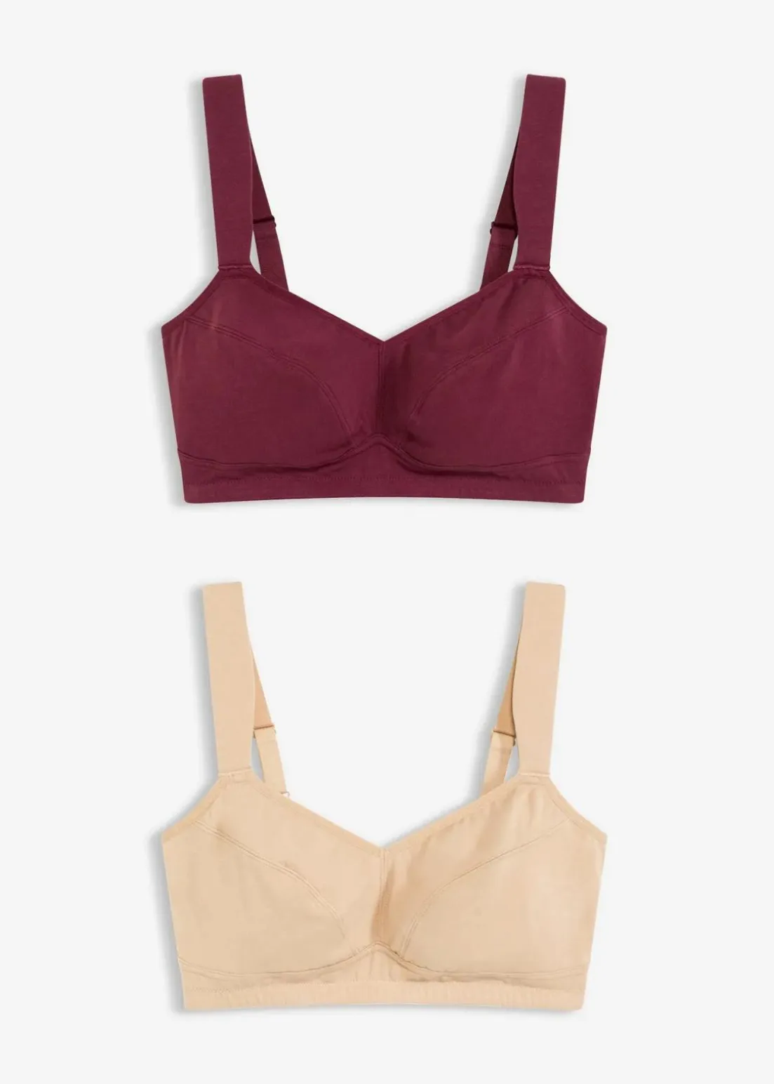 BH ohne Bügel mit Bio-Baumwolle (2er Pack)