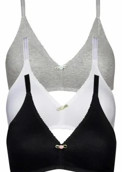 BH ohne Bügel mit Bio-Baumwolle (3er Pack)