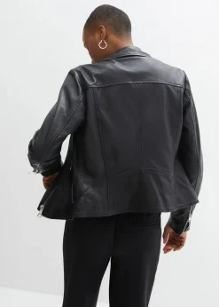 Bikerjacke aus Nappaleder