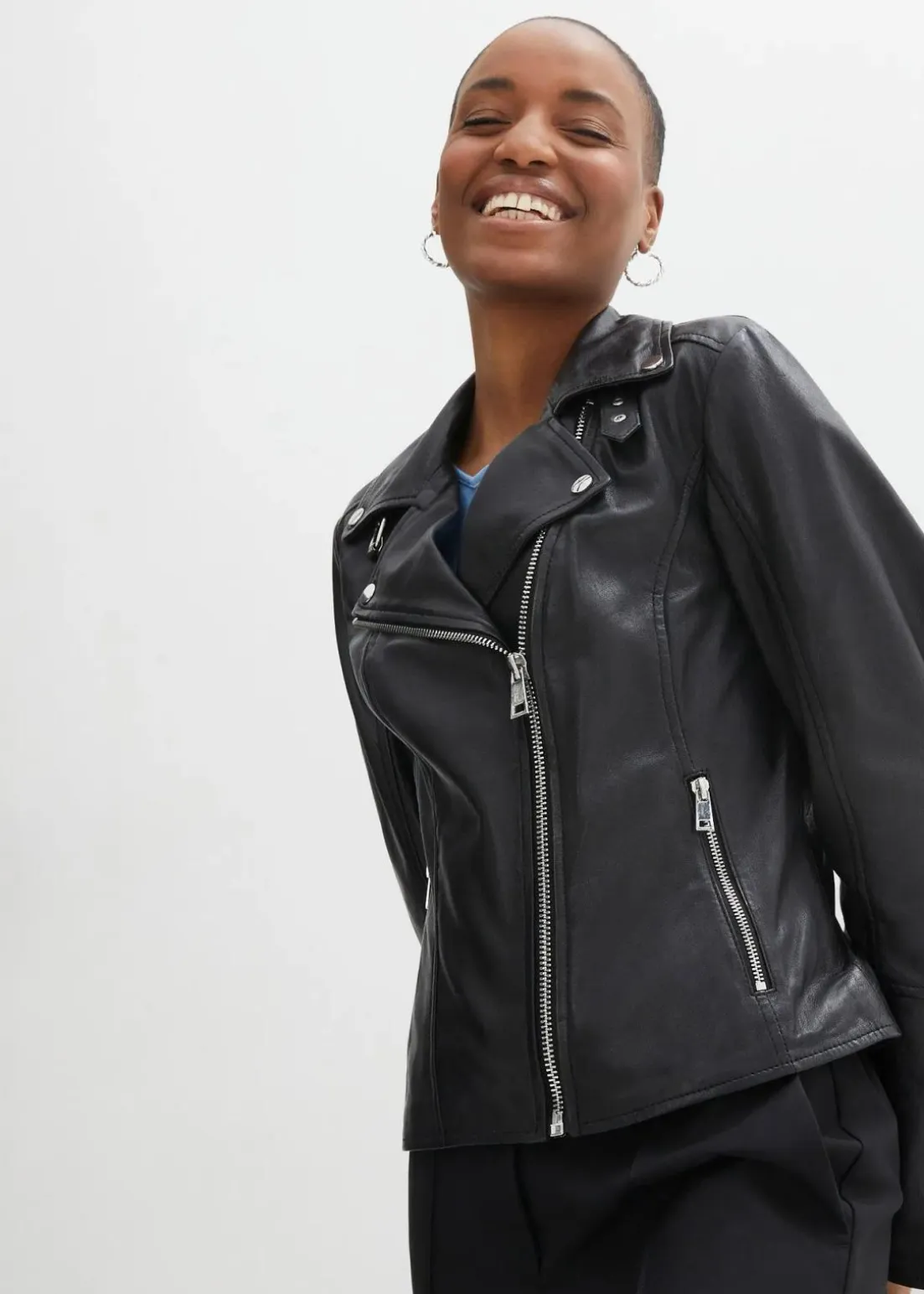 Bikerjacke aus Nappaleder