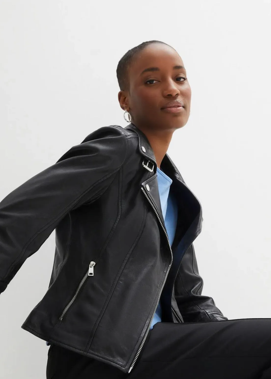 Bikerjacke aus Nappaleder