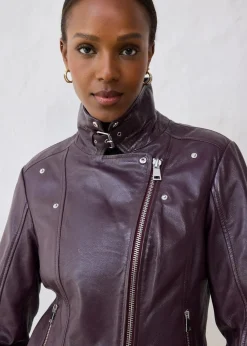 Bikerjacke aus Nappaleder