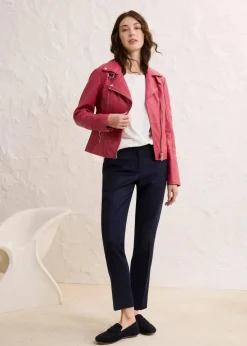 Bikerjacke aus Nappaleder