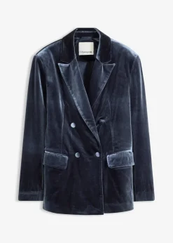Blazer aus softem Samt