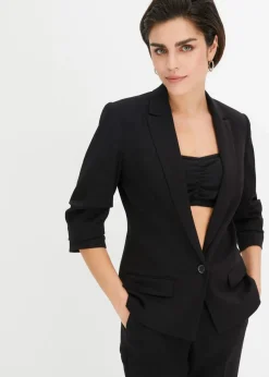 Blazer mit drapierten Ärmeln