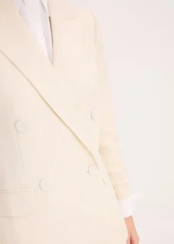 Blazer mit Lyocell im Crinklelook