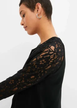 Blazer mit Spitzenärmeln