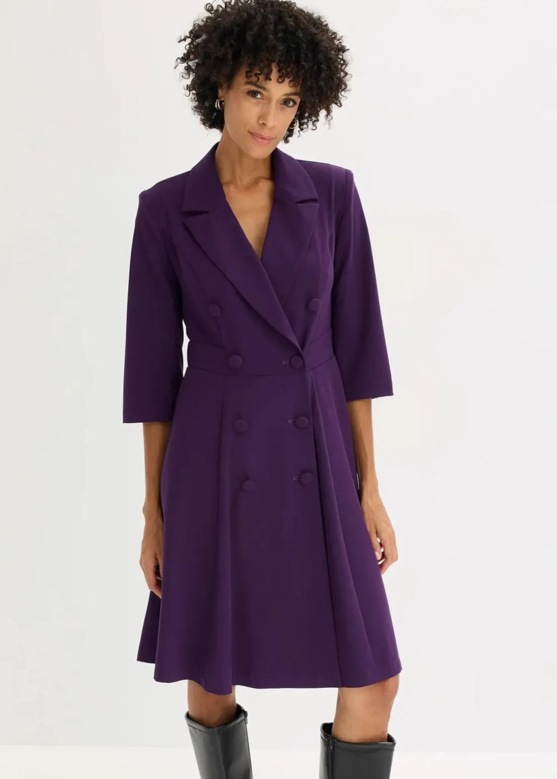 Blazerkleid mit ausgestelltem Rockteil