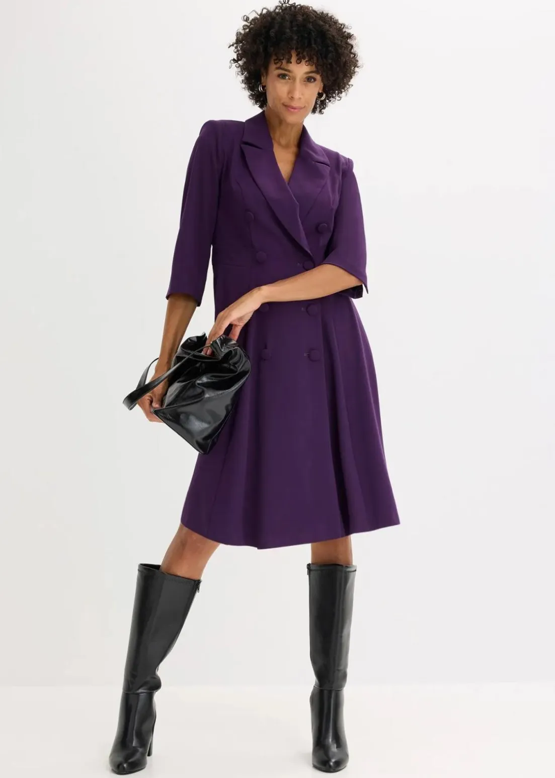 Blazerkleid mit ausgestelltem Rockteil