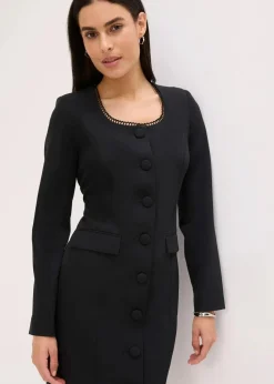 Blazerkleid mit Spitzenkante