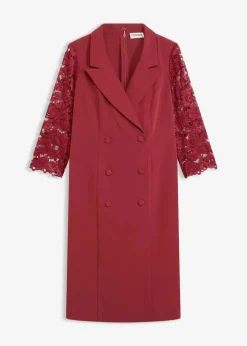 Blazer-Kleid mit Spitzenärmeln