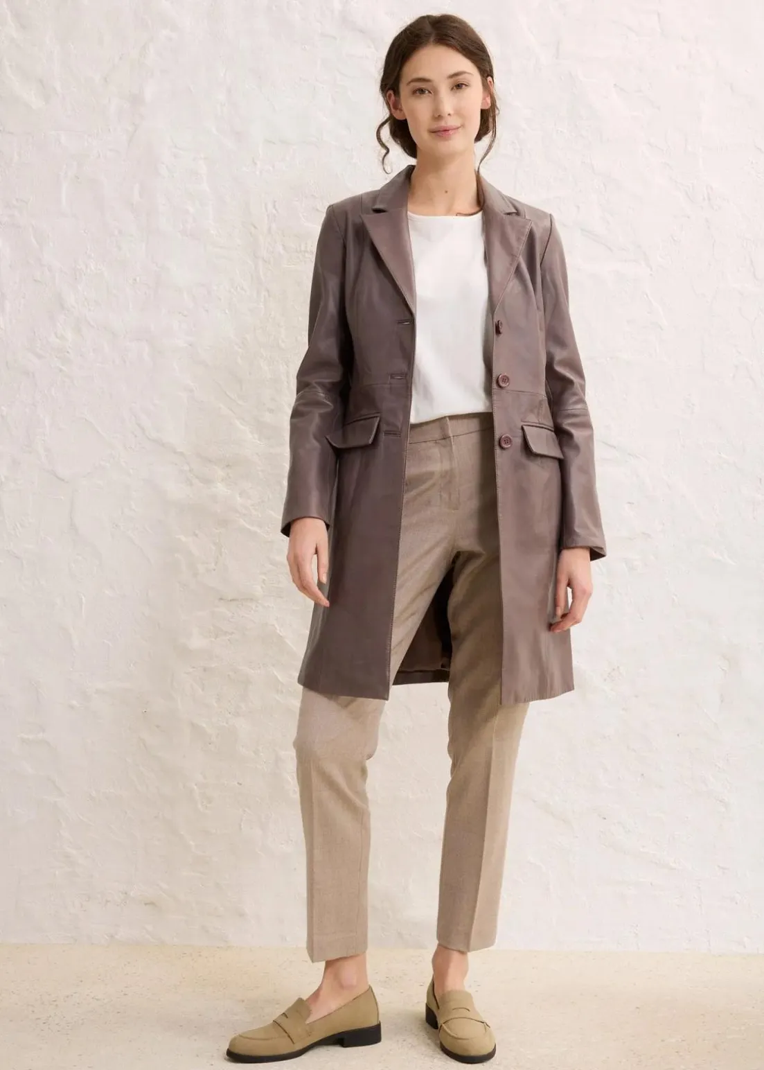 Blazermantel aus Lammnappa