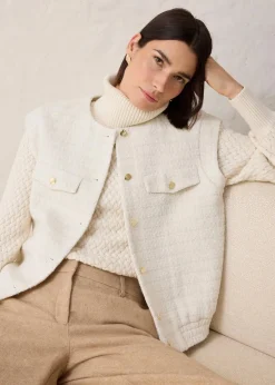 Blazerweste mit Wollanteil