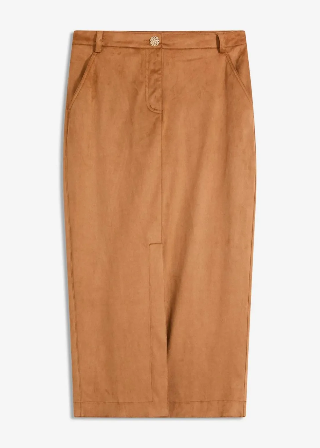 Bleistiftrock aus Velourslederimitat