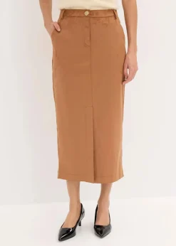 Bleistiftrock aus Velourslederimitat