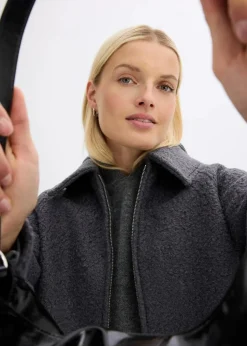 Blouson aus softem Bouclé