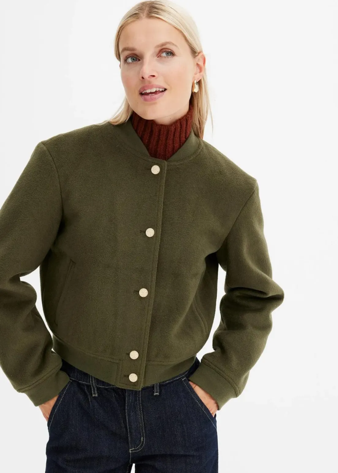 Blouson in Wolloptik