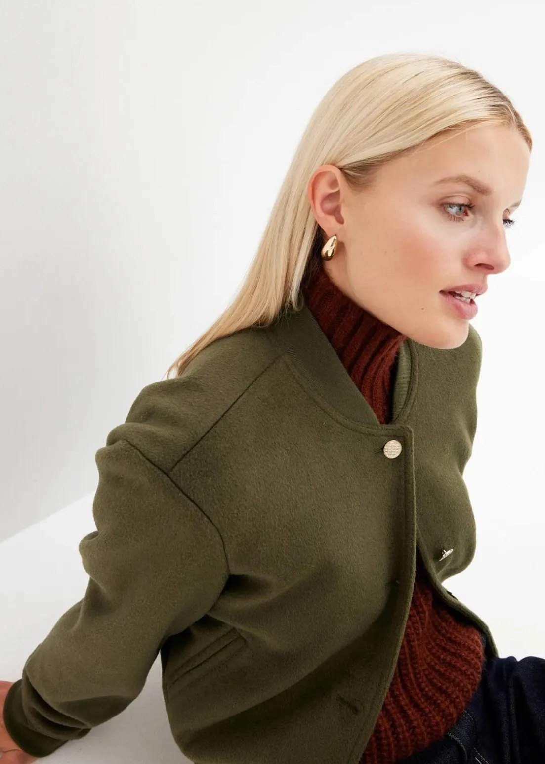 Blouson in Wolloptik