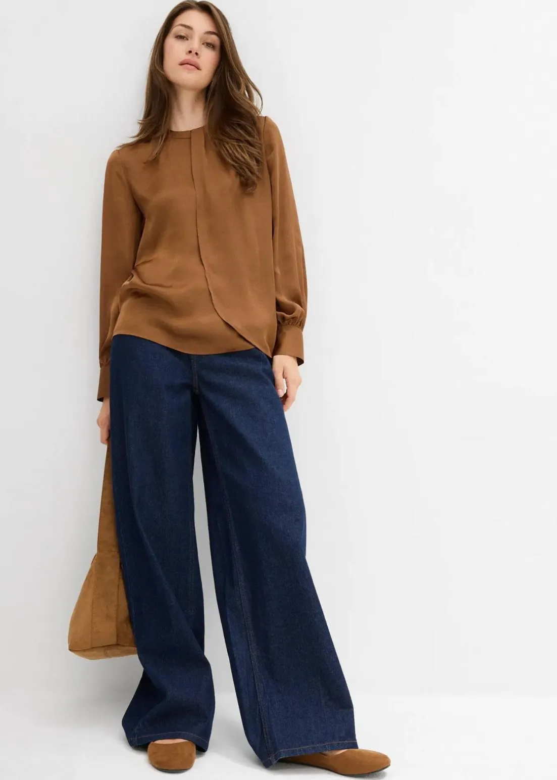 Bluse aus fließendem Satin