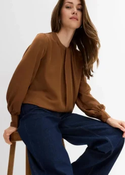 Bluse aus fließendem Satin