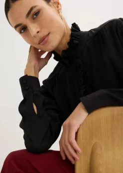 Bluse aus luftigem Crêpe