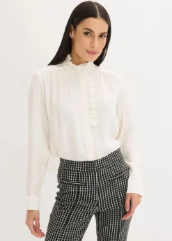 Bluse aus luftigem Crêpe