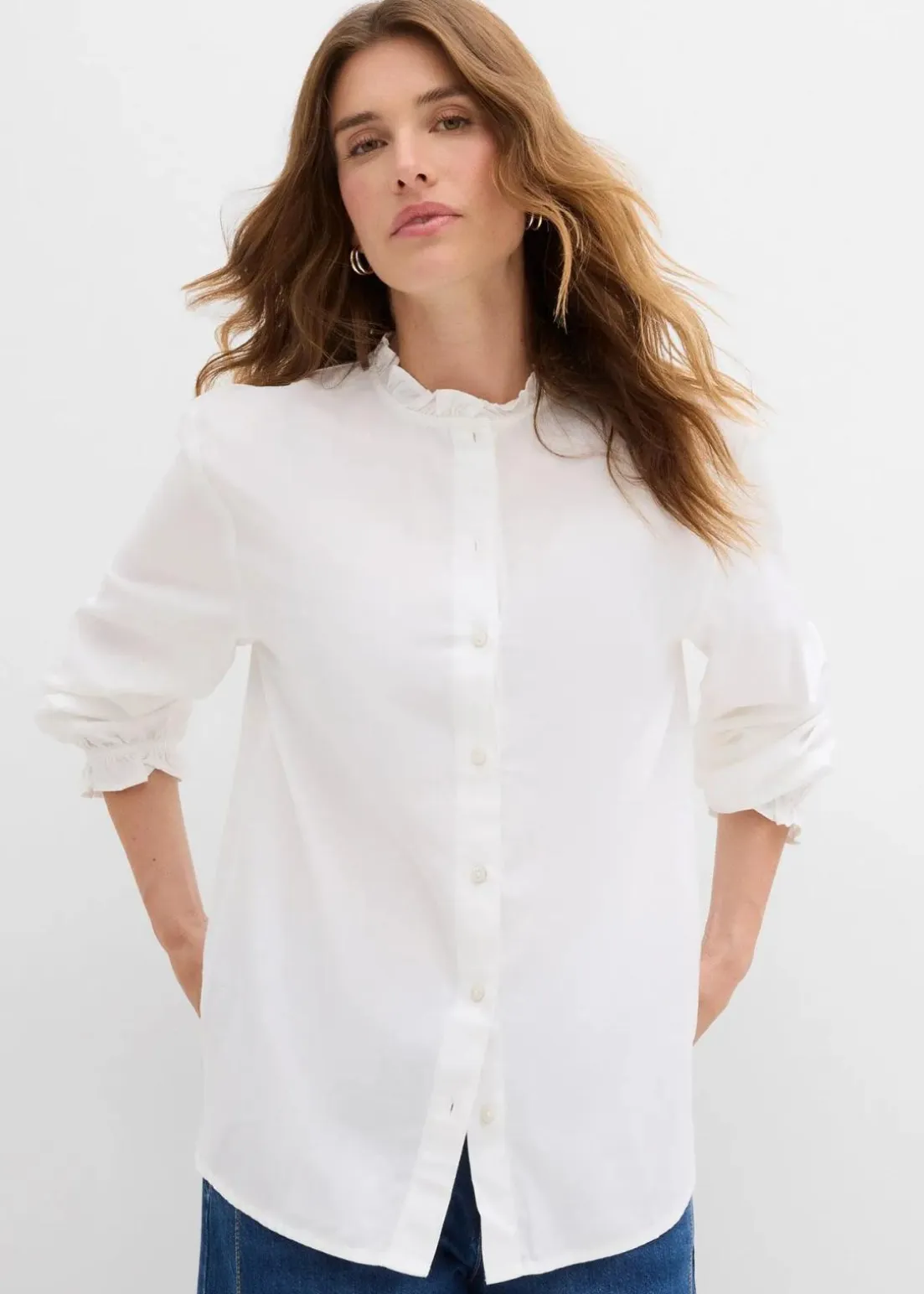 Bluse aus reiner Baumwolle