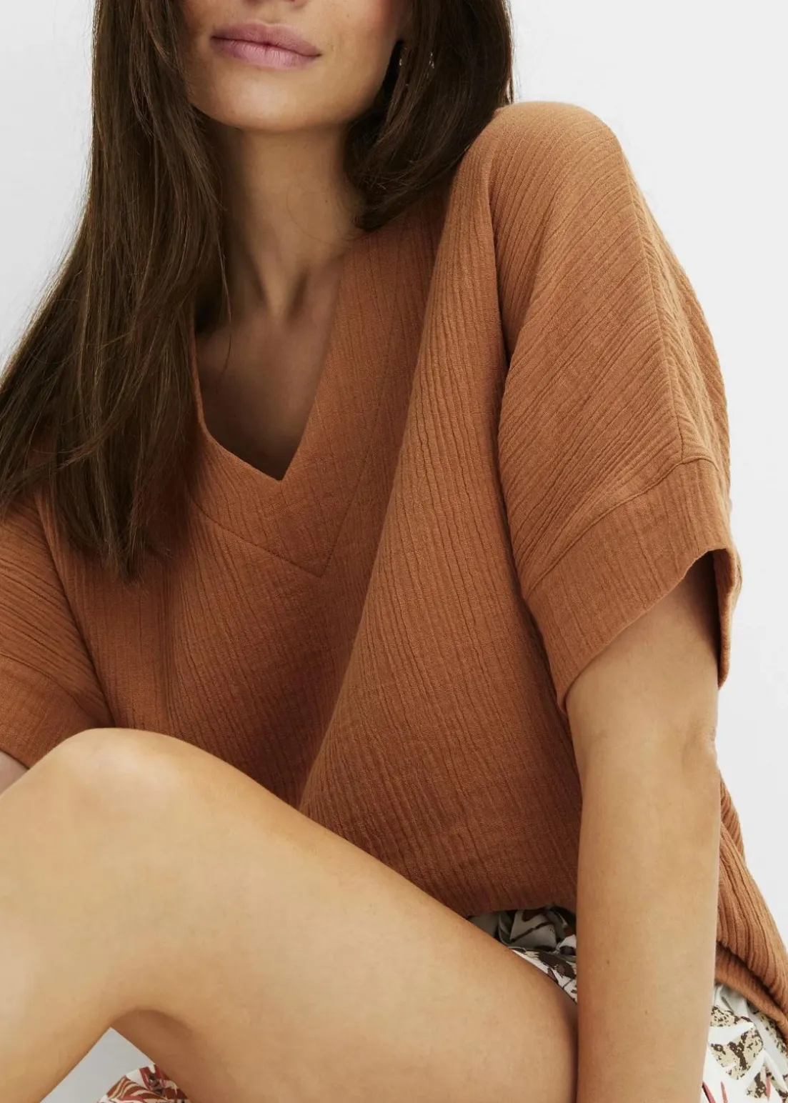 Bluse aus reiner Baumwolle