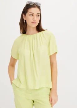 Bluse aus strukturiertem Crinkle