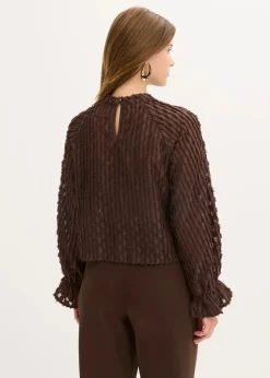 Bluse aus strukturiertem Material