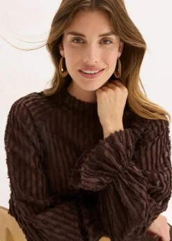 Bluse aus strukturiertem Material