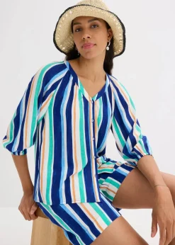 Bluse aus strukturierter Viskose