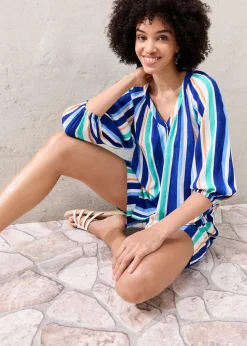 Bluse aus strukturierter Viskose