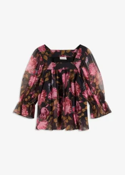 Bluse mit Ballonsaum