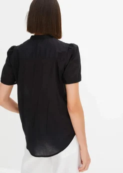 Bluse mit Lochstickerei