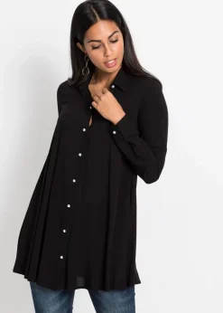 Bluse mit Perlenknopfleiste