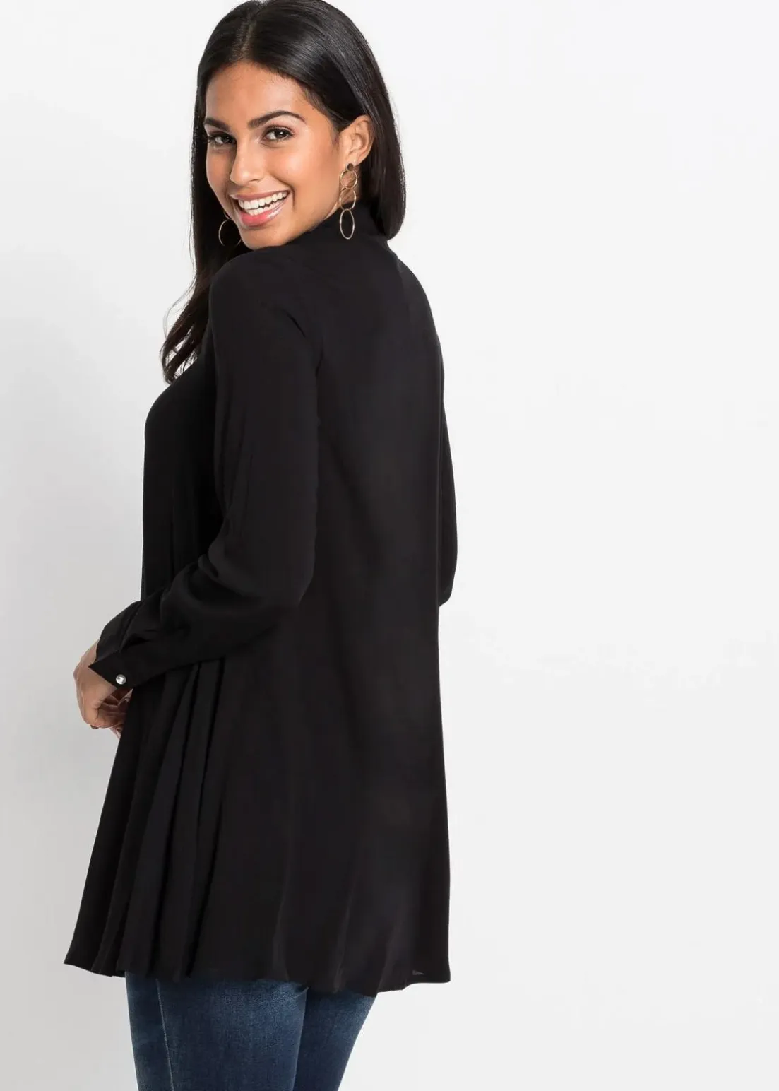 Bluse mit Perlenknopfleiste