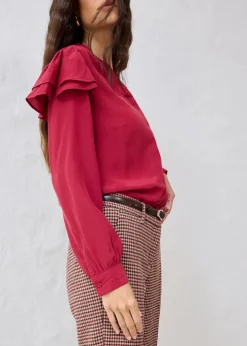 Bluse mit Seidenanteil