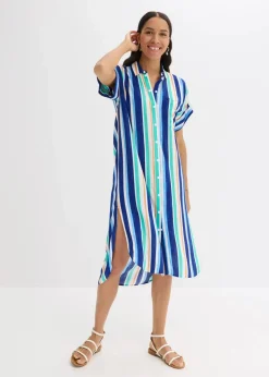 Blusenkleid aus fließender Viskose