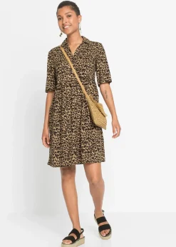 Blusenkleid aus fließender Viskose