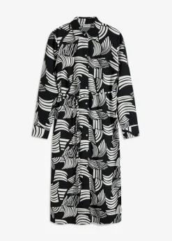 Blusenkleid aus leichtem Leinen-Mix