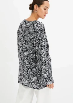 Blusenshirt aus strukturierter Viskose