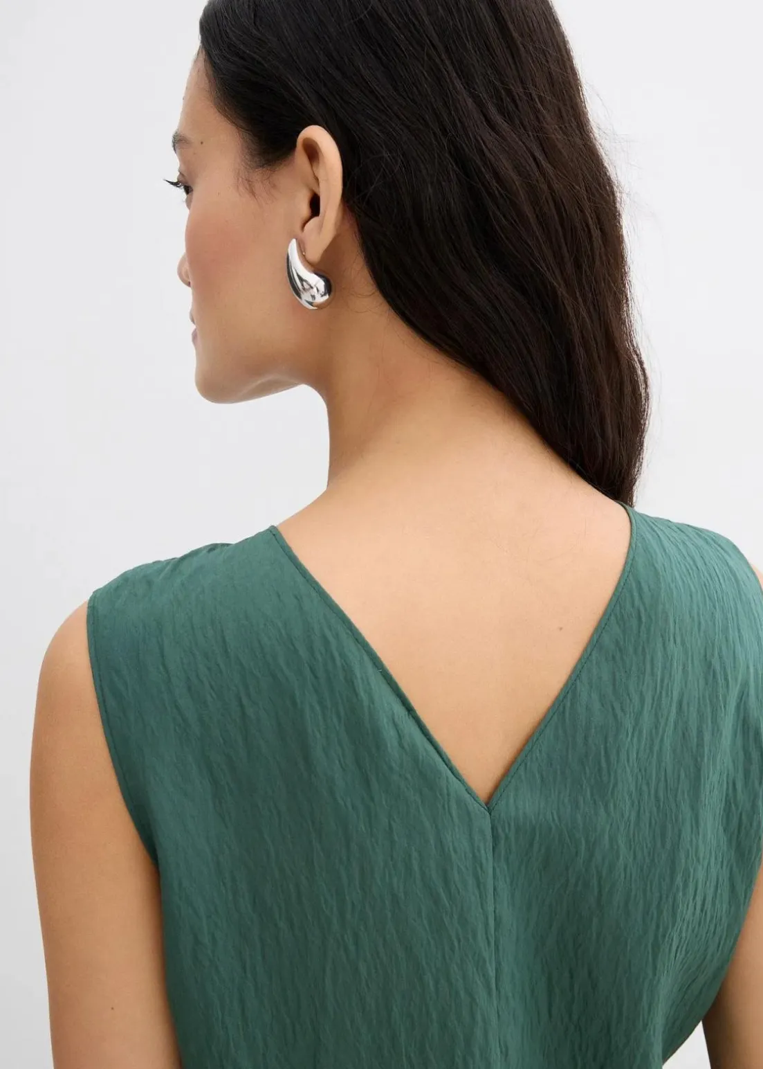 Blusentop aus Crinkle-Viskose-Mix