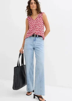 Blusentop aus fließender Viskose